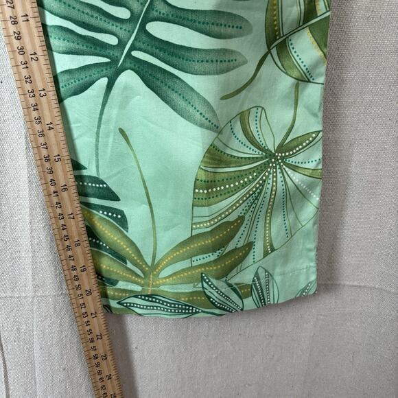VTG Harve Benard Womens Tropical Leaf Print Old Money Capri Pants Size 8 Travel - Picture 6 of 8